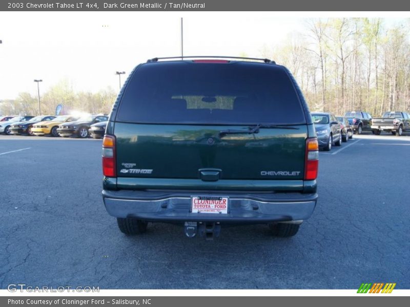 Dark Green Metallic / Tan/Neutral 2003 Chevrolet Tahoe LT 4x4