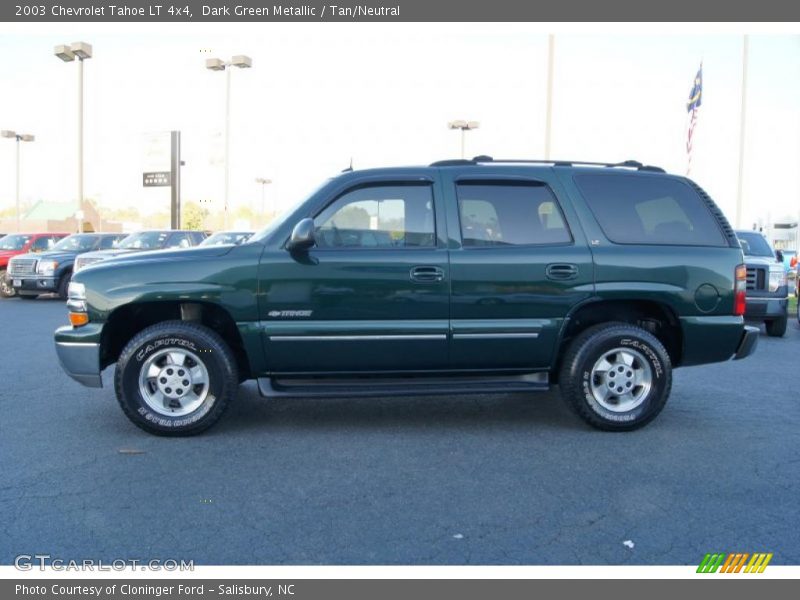 Dark Green Metallic / Tan/Neutral 2003 Chevrolet Tahoe LT 4x4