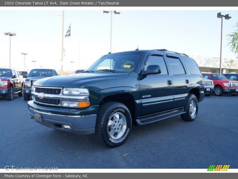 Dark Green Metallic / Tan/Neutral 2003 Chevrolet Tahoe LT 4x4