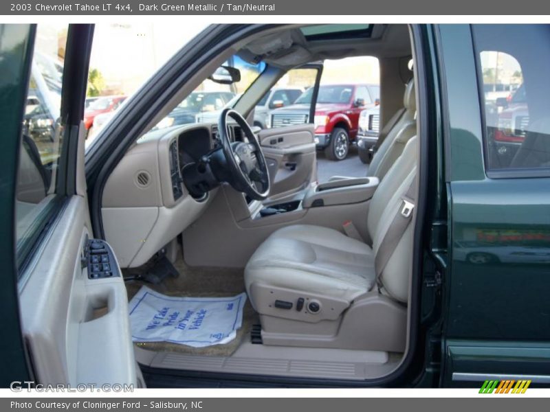 Dark Green Metallic / Tan/Neutral 2003 Chevrolet Tahoe LT 4x4