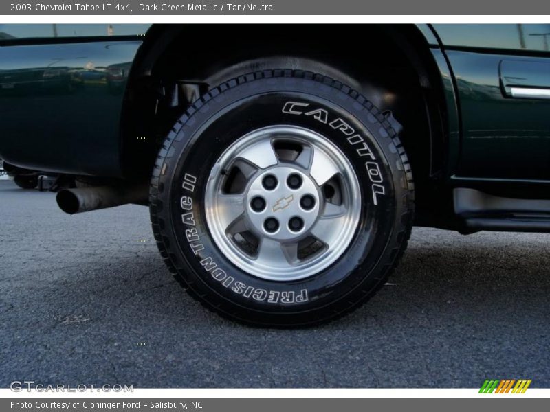 Dark Green Metallic / Tan/Neutral 2003 Chevrolet Tahoe LT 4x4