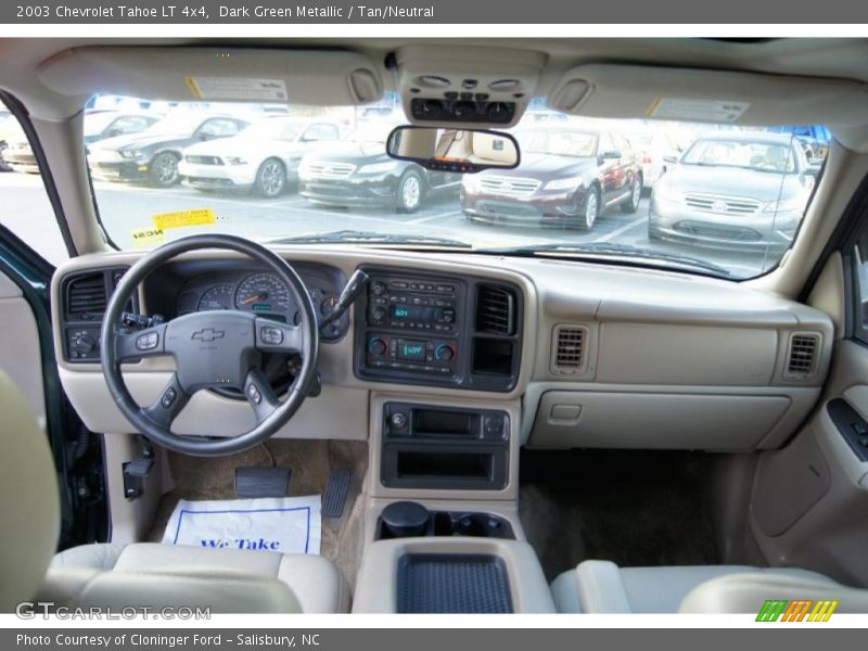 Dark Green Metallic / Tan/Neutral 2003 Chevrolet Tahoe LT 4x4