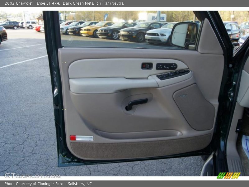 Dark Green Metallic / Tan/Neutral 2003 Chevrolet Tahoe LT 4x4