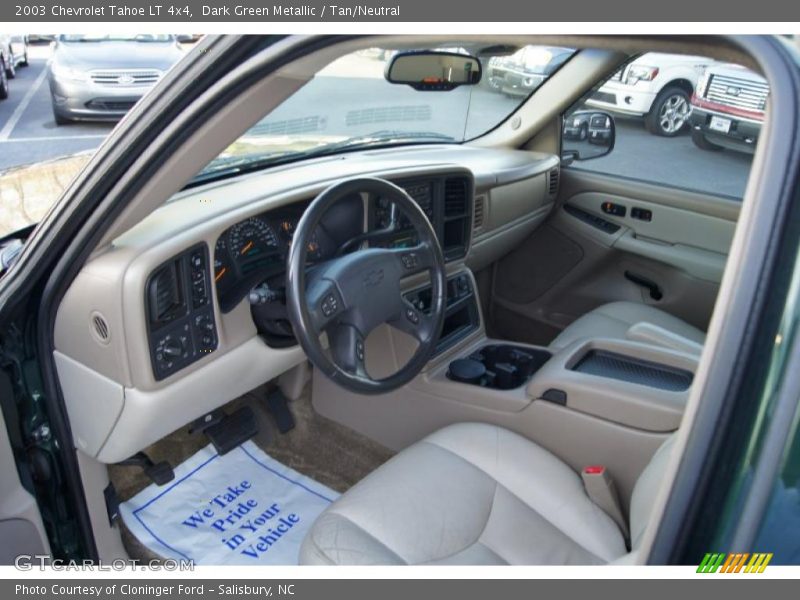 Dark Green Metallic / Tan/Neutral 2003 Chevrolet Tahoe LT 4x4