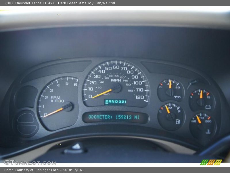 Dark Green Metallic / Tan/Neutral 2003 Chevrolet Tahoe LT 4x4