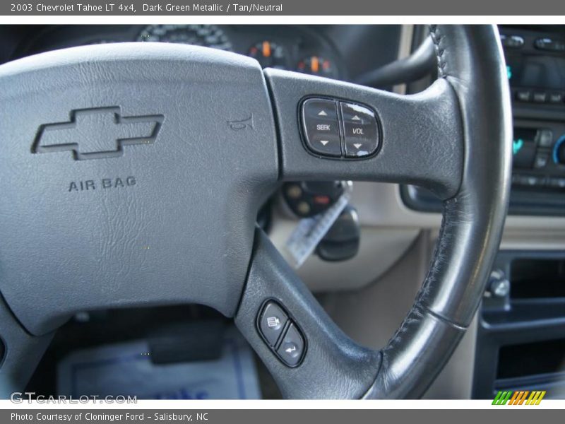 Dark Green Metallic / Tan/Neutral 2003 Chevrolet Tahoe LT 4x4