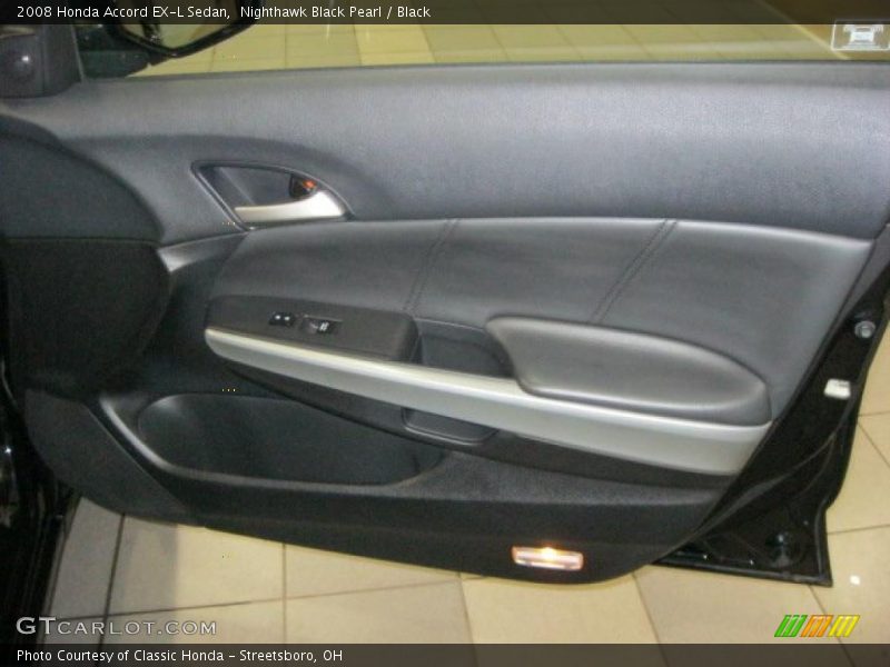 Nighthawk Black Pearl / Black 2008 Honda Accord EX-L Sedan