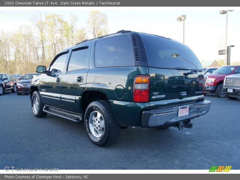 Dark Green Metallic / Tan/Neutral 2003 Chevrolet Tahoe LT 4x4