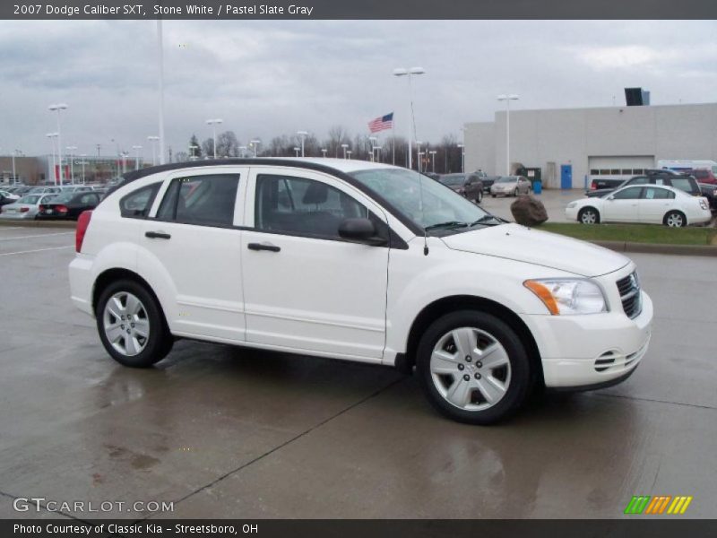 Stone White / Pastel Slate Gray 2007 Dodge Caliber SXT