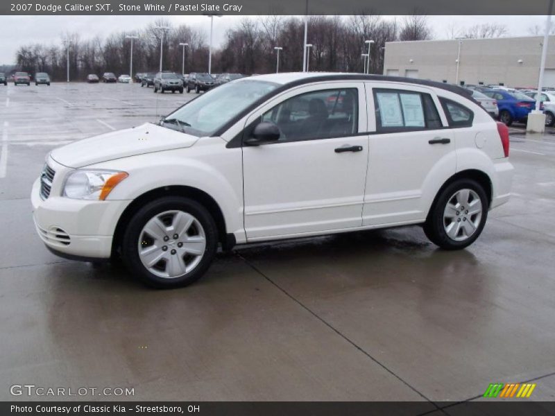 Stone White / Pastel Slate Gray 2007 Dodge Caliber SXT