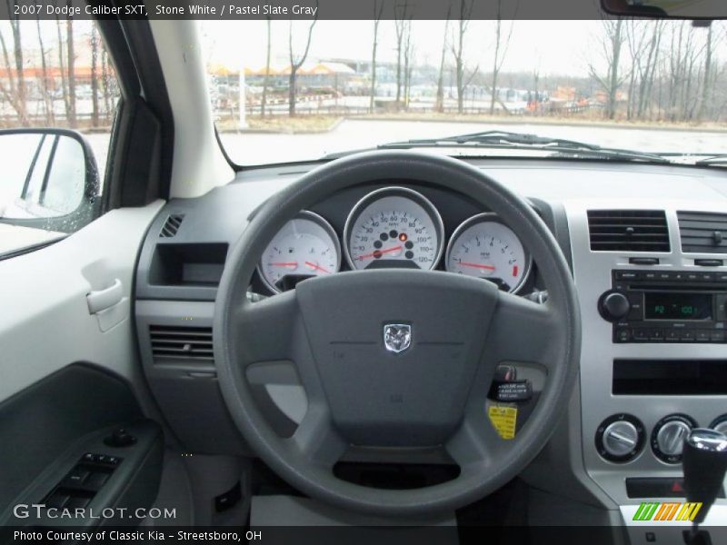 Stone White / Pastel Slate Gray 2007 Dodge Caliber SXT