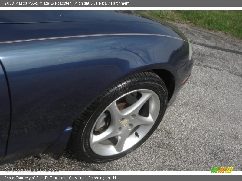 Midnight Blue Mica / Parchment 2003 Mazda MX-5 Miata LS Roadster