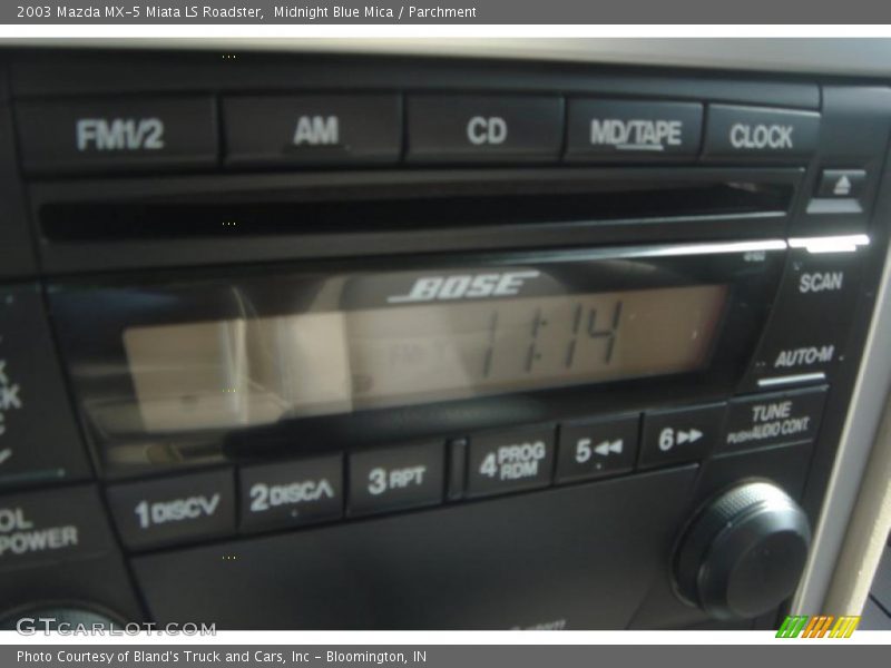Midnight Blue Mica / Parchment 2003 Mazda MX-5 Miata LS Roadster