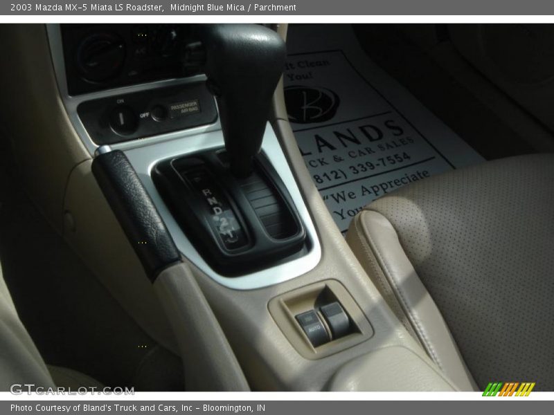 Midnight Blue Mica / Parchment 2003 Mazda MX-5 Miata LS Roadster