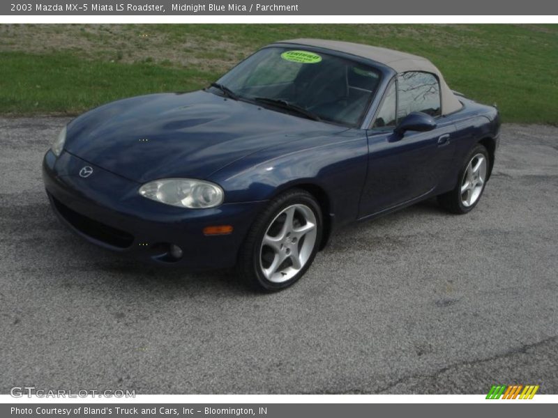 Midnight Blue Mica / Parchment 2003 Mazda MX-5 Miata LS Roadster