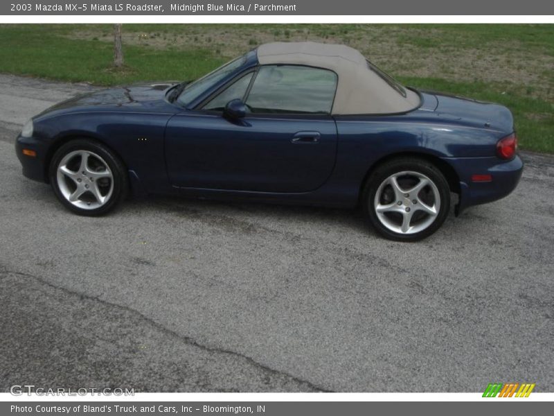 Midnight Blue Mica / Parchment 2003 Mazda MX-5 Miata LS Roadster