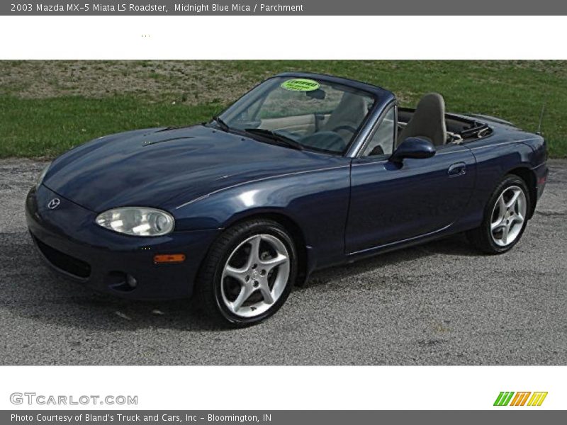 Midnight Blue Mica / Parchment 2003 Mazda MX-5 Miata LS Roadster