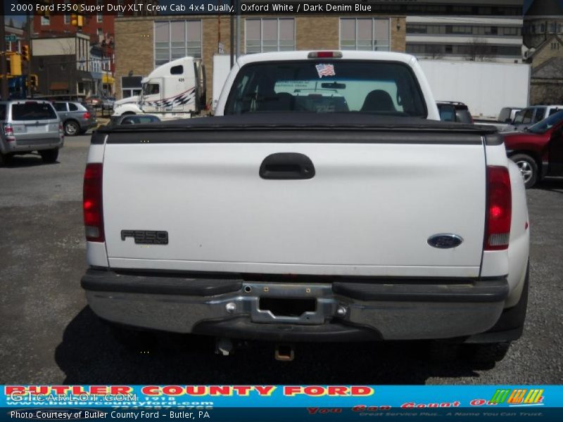 Oxford White / Dark Denim Blue 2000 Ford F350 Super Duty XLT Crew Cab 4x4 Dually