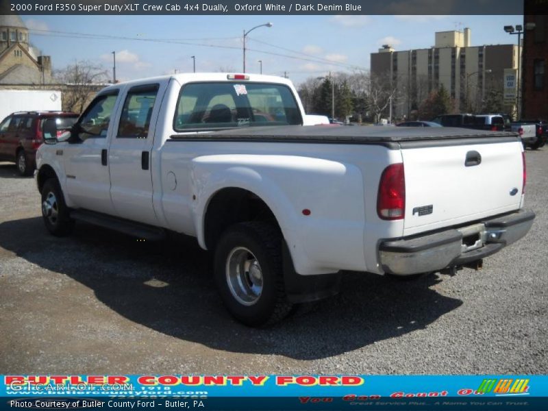 Oxford White / Dark Denim Blue 2000 Ford F350 Super Duty XLT Crew Cab 4x4 Dually