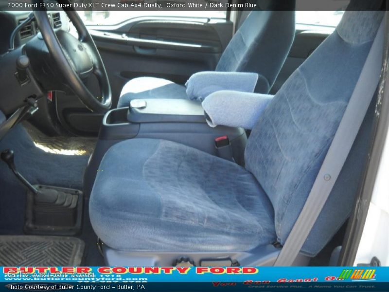 Oxford White / Dark Denim Blue 2000 Ford F350 Super Duty XLT Crew Cab 4x4 Dually