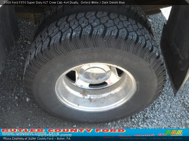Oxford White / Dark Denim Blue 2000 Ford F350 Super Duty XLT Crew Cab 4x4 Dually