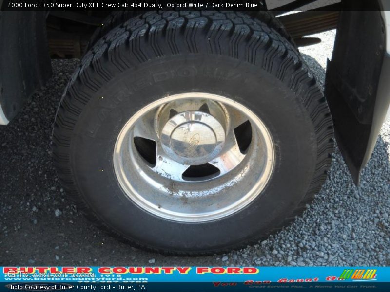 Oxford White / Dark Denim Blue 2000 Ford F350 Super Duty XLT Crew Cab 4x4 Dually