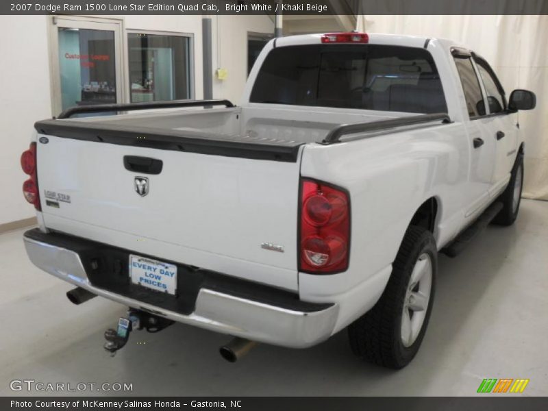 Bright White / Khaki Beige 2007 Dodge Ram 1500 Lone Star Edition Quad Cab