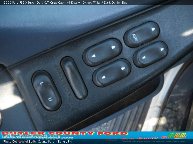 Oxford White / Dark Denim Blue 2000 Ford F350 Super Duty XLT Crew Cab 4x4 Dually