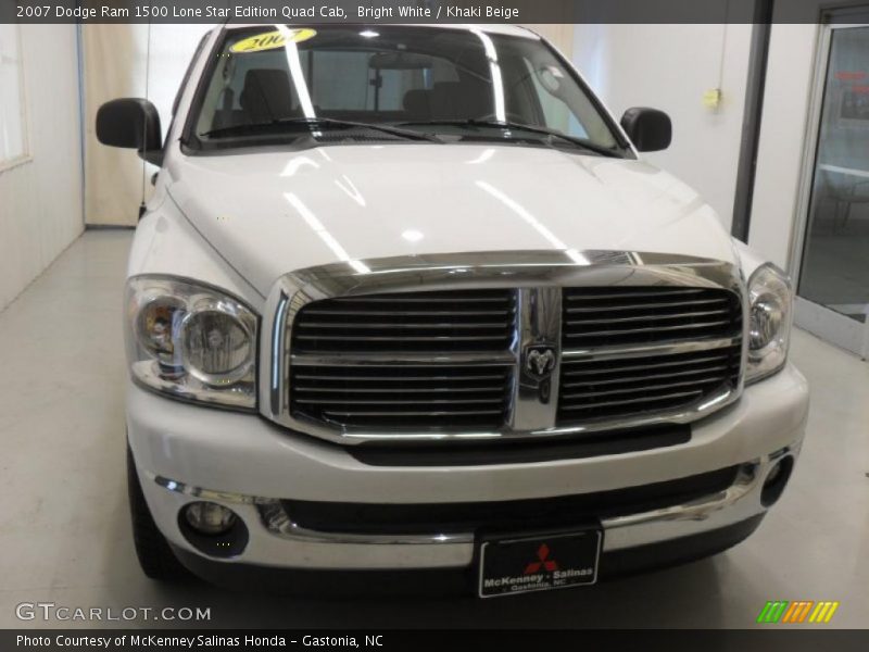 Bright White / Khaki Beige 2007 Dodge Ram 1500 Lone Star Edition Quad Cab