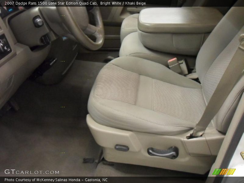 Bright White / Khaki Beige 2007 Dodge Ram 1500 Lone Star Edition Quad Cab