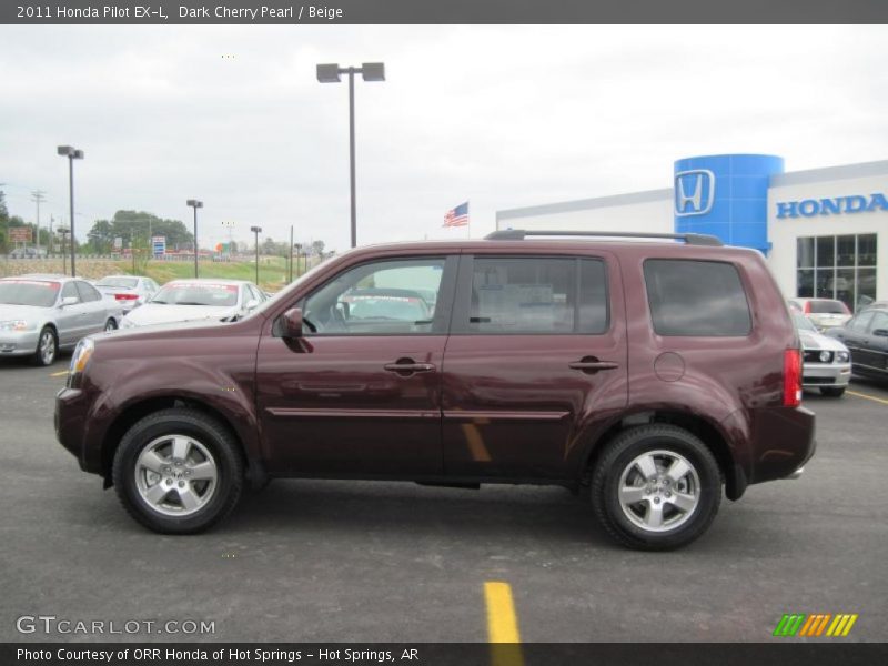 Dark Cherry Pearl / Beige 2011 Honda Pilot EX-L