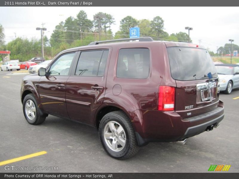 Dark Cherry Pearl / Beige 2011 Honda Pilot EX-L