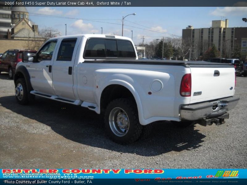 Oxford White / Tan 2006 Ford F450 Super Duty Lariat Crew Cab 4x4