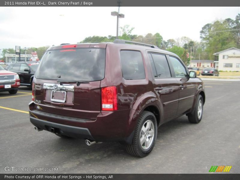 Dark Cherry Pearl / Beige 2011 Honda Pilot EX-L