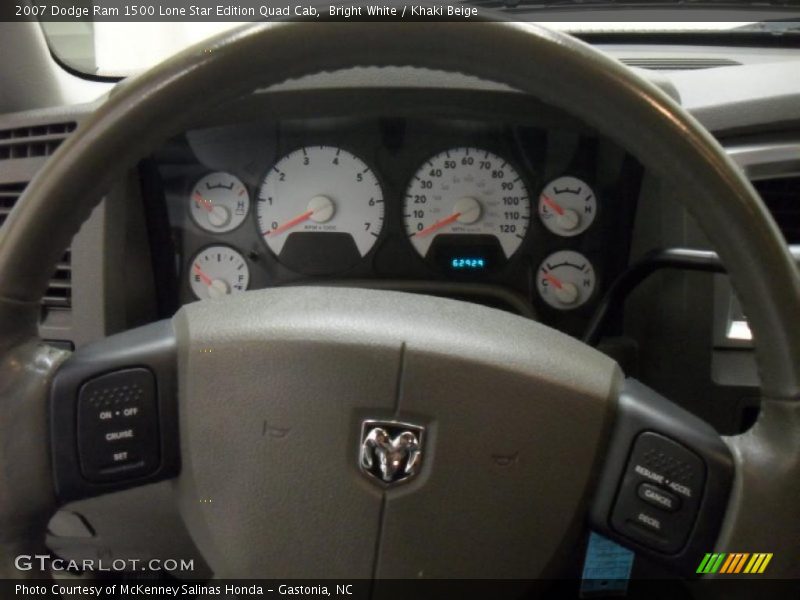 Bright White / Khaki Beige 2007 Dodge Ram 1500 Lone Star Edition Quad Cab