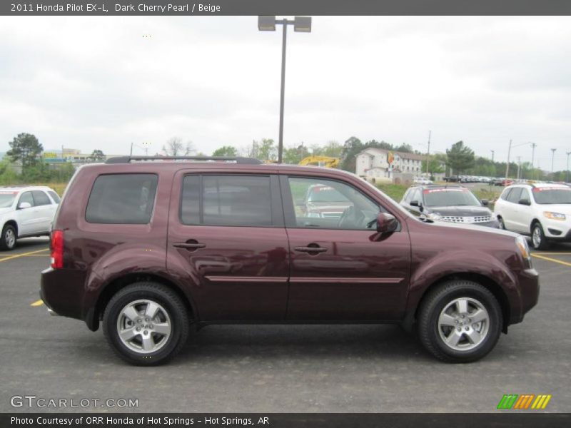 Dark Cherry Pearl / Beige 2011 Honda Pilot EX-L