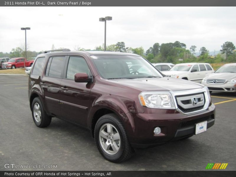 Dark Cherry Pearl / Beige 2011 Honda Pilot EX-L