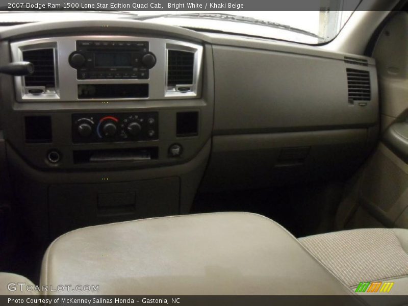 Bright White / Khaki Beige 2007 Dodge Ram 1500 Lone Star Edition Quad Cab