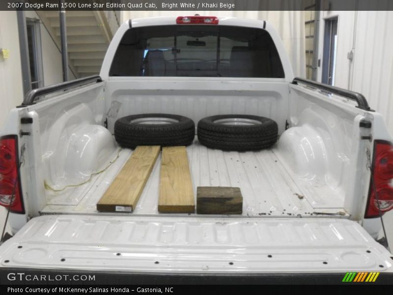 Bright White / Khaki Beige 2007 Dodge Ram 1500 Lone Star Edition Quad Cab