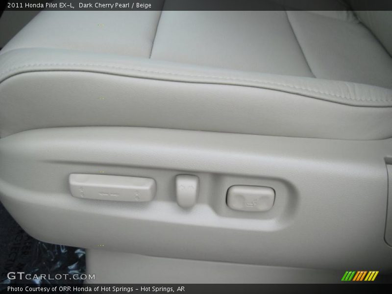 Dark Cherry Pearl / Beige 2011 Honda Pilot EX-L