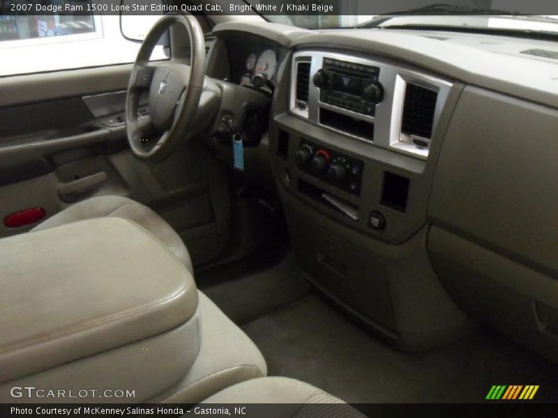 Bright White / Khaki Beige 2007 Dodge Ram 1500 Lone Star Edition Quad Cab