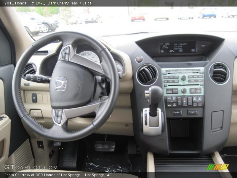Dark Cherry Pearl / Beige 2011 Honda Pilot EX-L