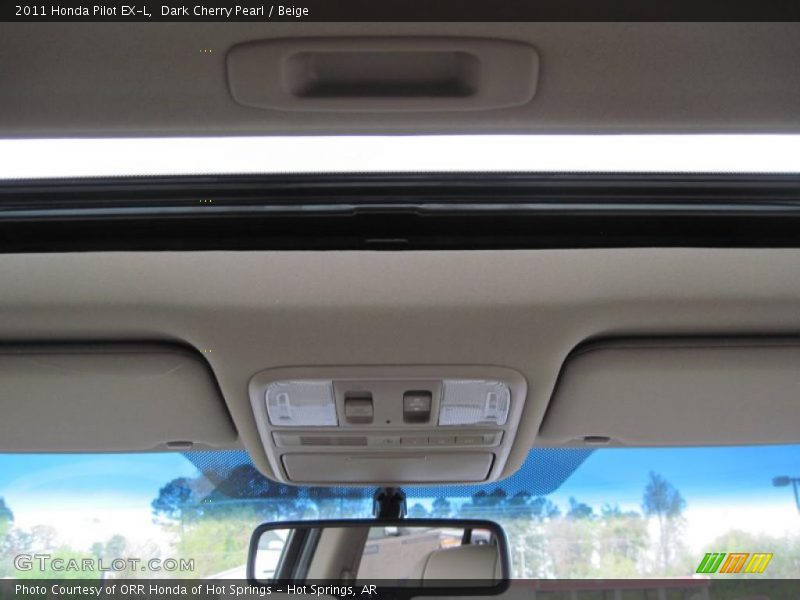 Dark Cherry Pearl / Beige 2011 Honda Pilot EX-L