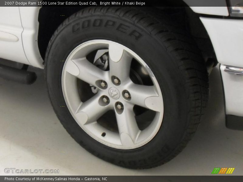 Bright White / Khaki Beige 2007 Dodge Ram 1500 Lone Star Edition Quad Cab
