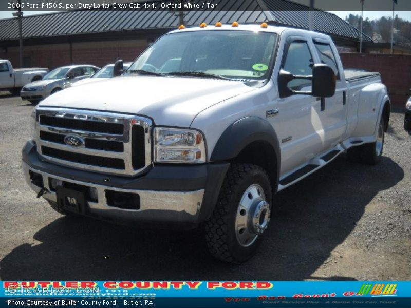 Oxford White / Tan 2006 Ford F450 Super Duty Lariat Crew Cab 4x4