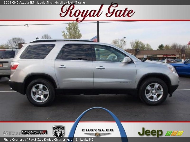 Liquid Silver Metallic / Light Titanium 2008 GMC Acadia SLT