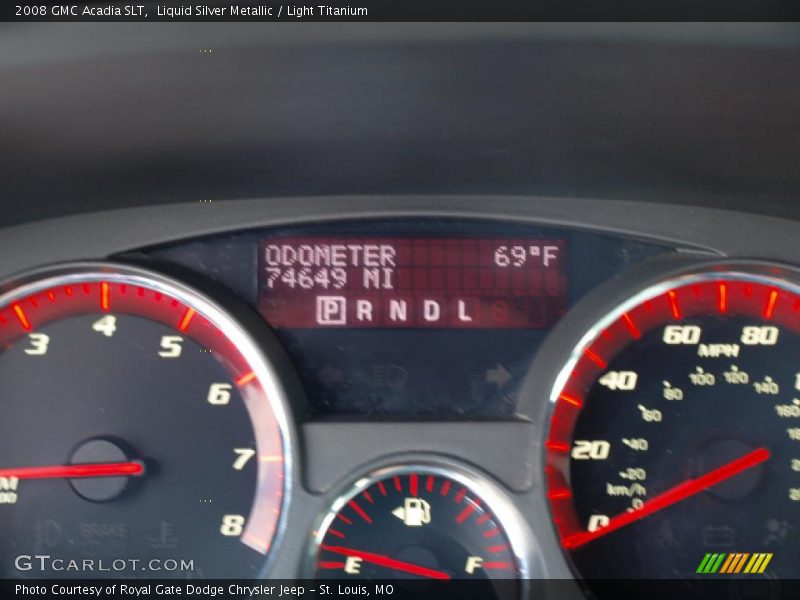 Liquid Silver Metallic / Light Titanium 2008 GMC Acadia SLT