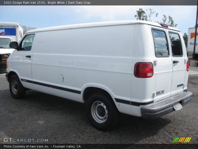 Bright White / Dark Slate Gray 2001 Dodge Ram Van 1500