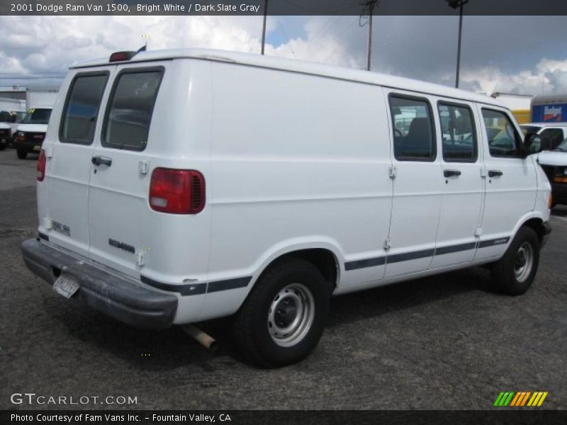 Bright White / Dark Slate Gray 2001 Dodge Ram Van 1500