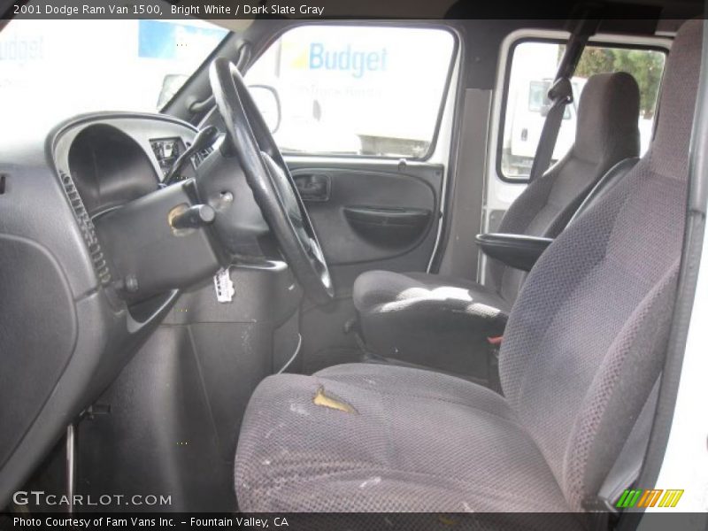 Bright White / Dark Slate Gray 2001 Dodge Ram Van 1500